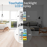 Bezprzewodowy inteligentny dom Waether Station czujnik higrometr termometr cyfrowy Moonphase data budzik kolorowy barometr prognoza 2